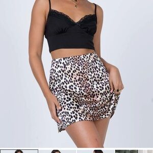 Princess Polly Leopard Jemima Grace Mini Skirt